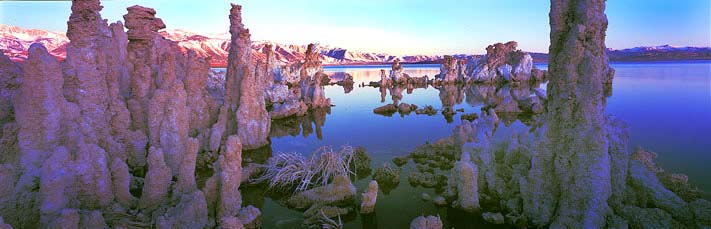 Fine Art Panorama Landscape Photography Magical Relections at South Tufas, Mono Lake, Easter Sierra